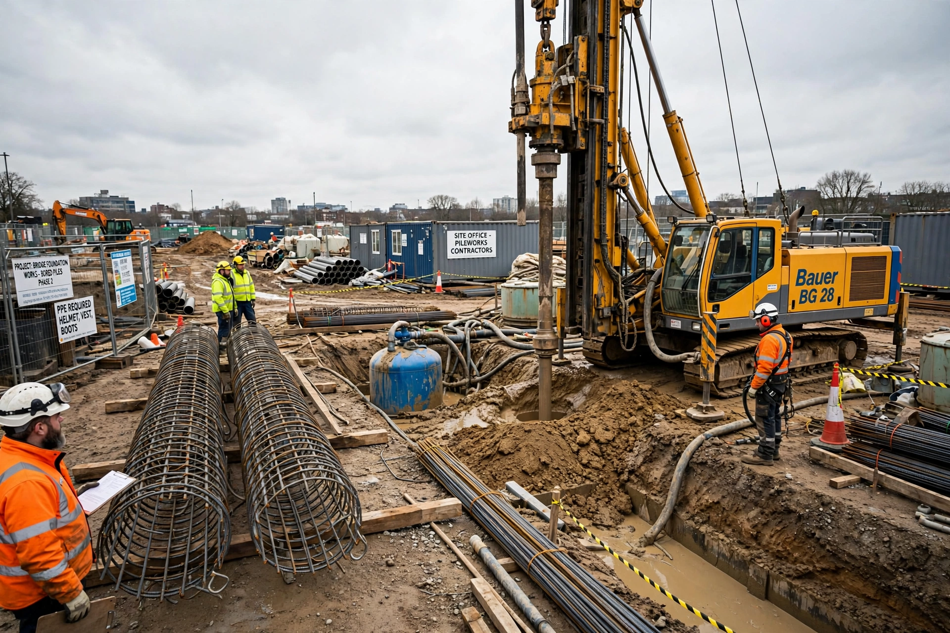 Kiểm tra hố khoan cọc tại Hải Phòng